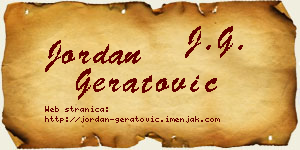 Jordan Geratović vizit kartica